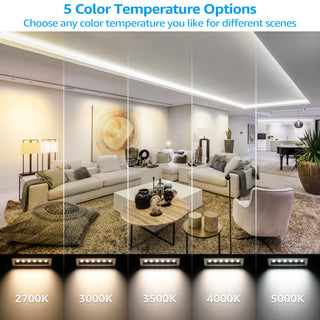 4 Pack 5CCT LED Recessed Linear Light Dimmable With J-Box