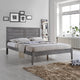 Stacey Rustic Wooden Queen Platform Bed, Rustic Gray