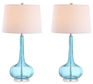 Bette 28.5" Glass Teardrop Table Lamp, Set of 2