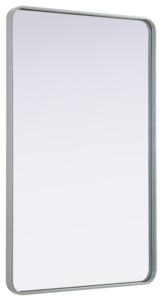 Home Living Contour Metal Rectangle Mirror 30x48, Silver