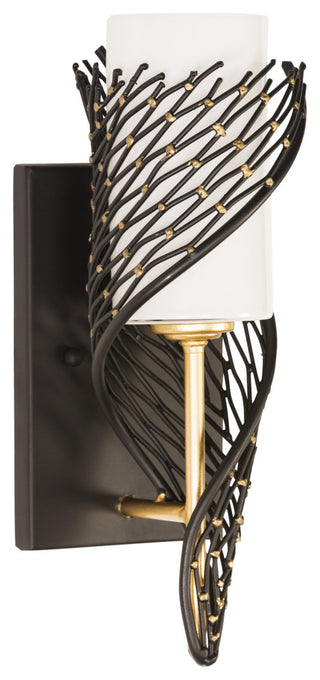 Varaluz-240K01MBFG-One Light Wall Sconce Matte Black/French Gold