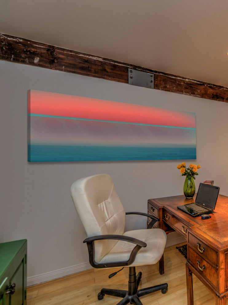 "Red Glow" Print on Canvas, 30"x10"