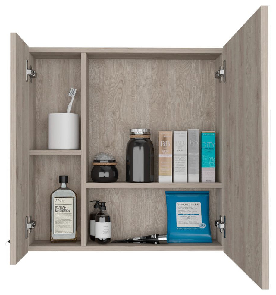 Medicine Cabinet Prague, Bathroom, Light Gray