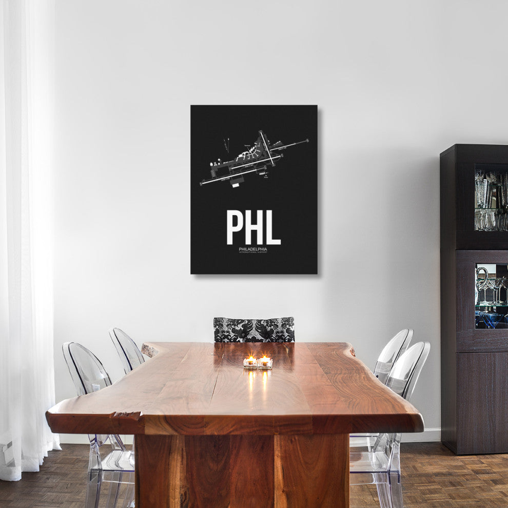 "PHL Philadelphia Airport Black" Fine Art Print