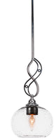 Jazz Mini Pendant In Chrome Finish With 7" Clear Bubble Glass