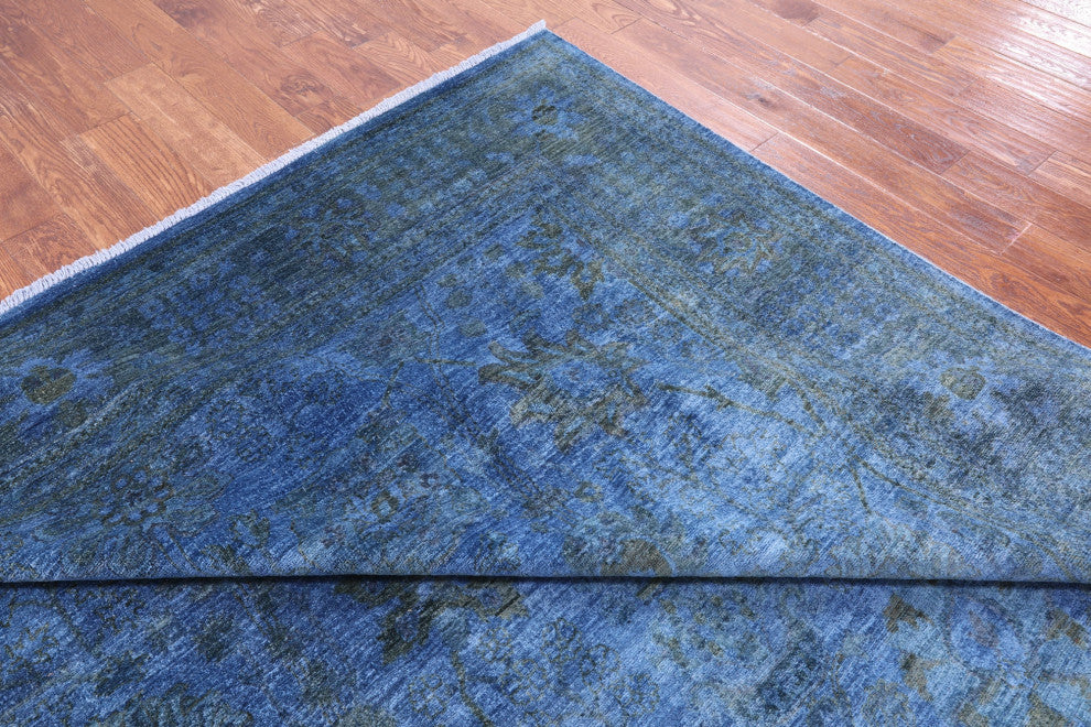 Overdyed Full Pile Handmade Wool Rug 9' 3" X 11' 9" - WR2526