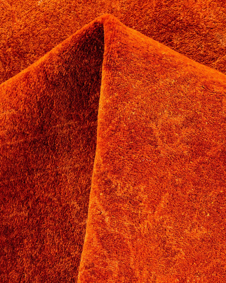 Fine Vibrance, One-of-a-Kind Hand-Knotted Area Rug Orange, 6'3"x9'3"