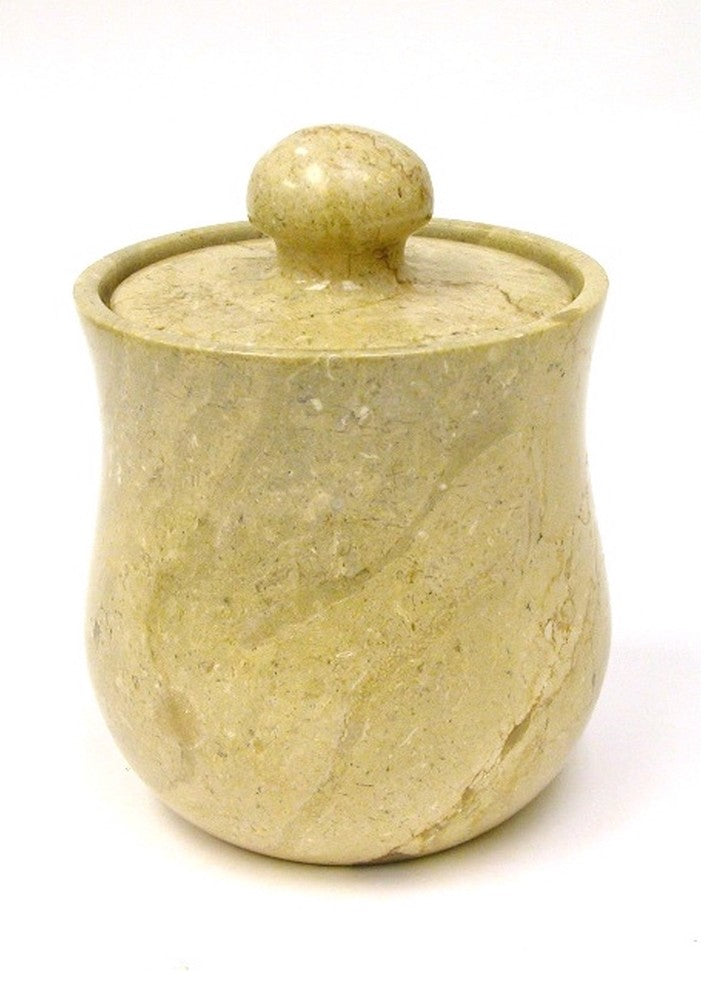 Sahara Beige Marble 7" Tall Modern Kitchen Canister