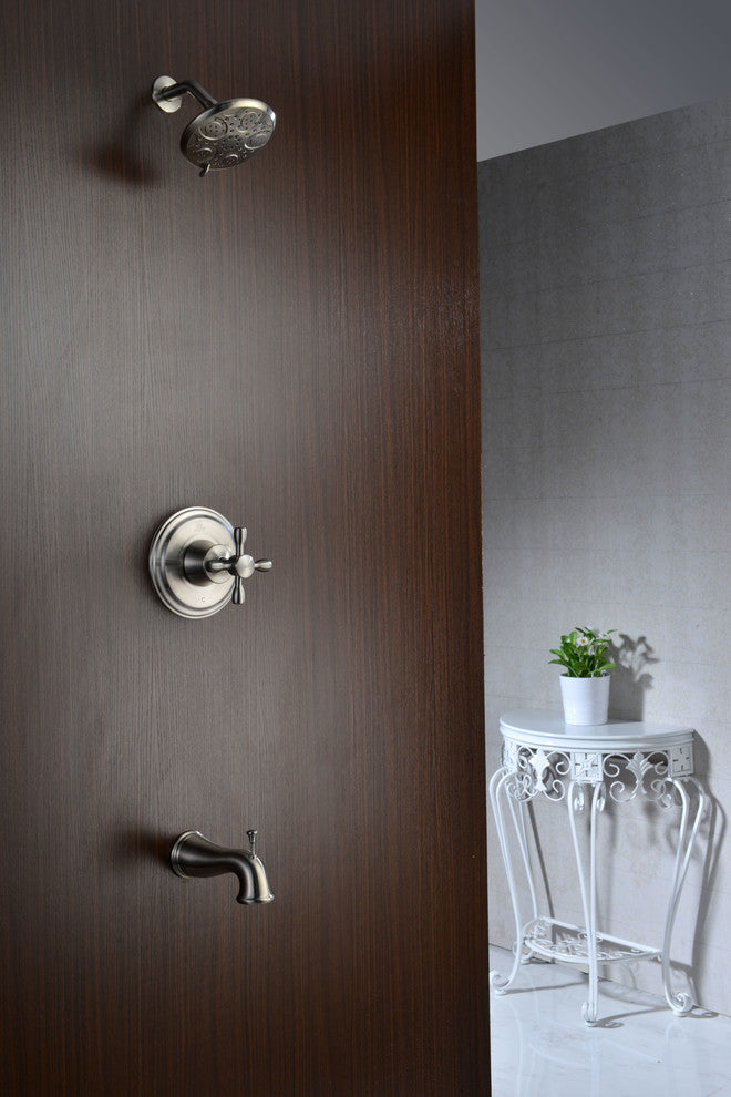 Mesto Series 1 Handle 2-Spray Tub and Shower Faucet, Brushed Nickel