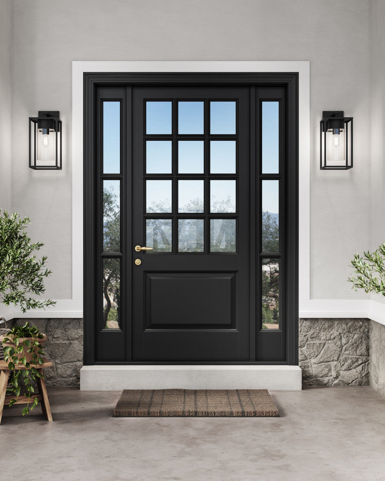 Vado Extra Large One Light Outdoor Wall Lantern, Black