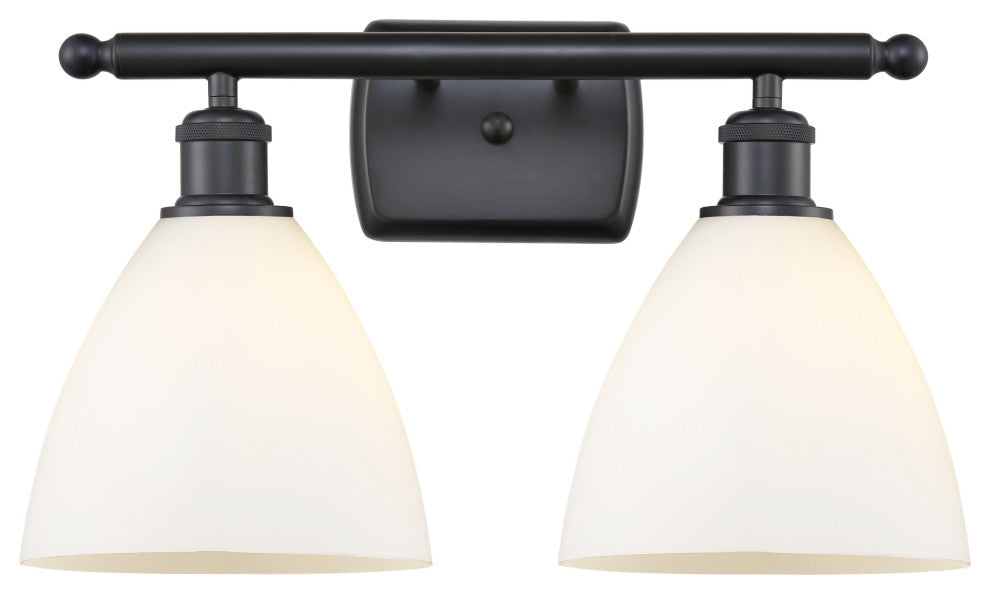 Innovations 516-2W-BK-GBD-751-LED 2 Light Bath Vanity Light, Matte Black