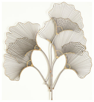 Ginkgo Leaf Wall Panel, Natural Iron
