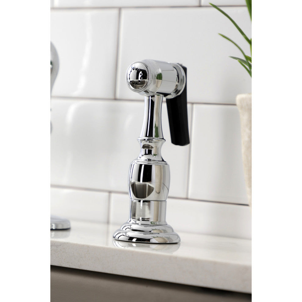 GSY7701ACLBS Single Handle Kitchen Faucet With Brass Sprayer, Polished Chrome
