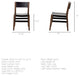 Nell Black Iron Seat With Medium Brown Solid Wood Frame Dining Chair