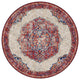 Jules + Cole Camilla Premium Area Rug | Traditional/Persian/Boho, Red, Indoor, Fall Harvest, 8'x8' Round