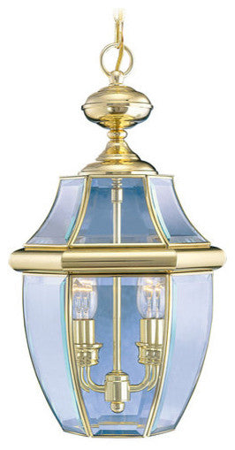 Monterey Outdoor Chain-Hang Light, Polished Brass