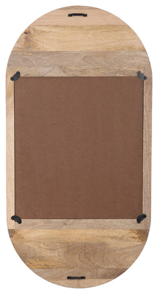 Wood, 34"Lx18"W Oval Mirror, Brown