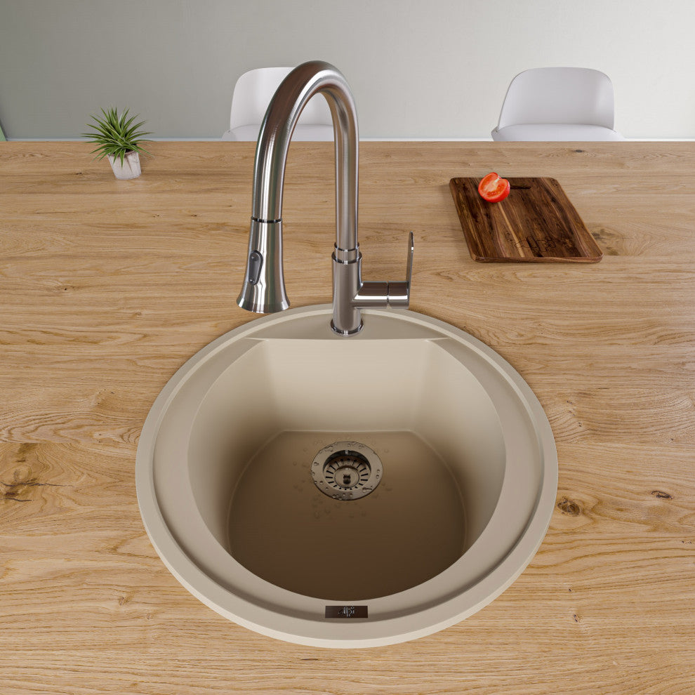 ALFI brand AB2020DI Alfi Trade 20-1/8" Drop In Single Basin - Biscuit