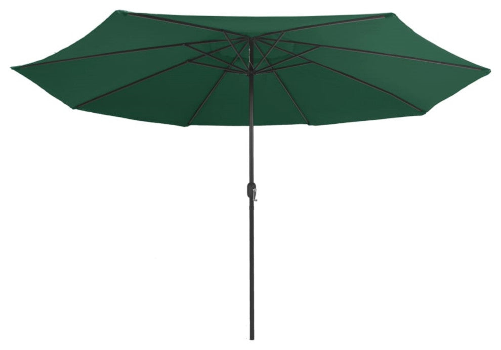 Vidaxl Outdoor Parasol With Metal Pole 157.5" Green