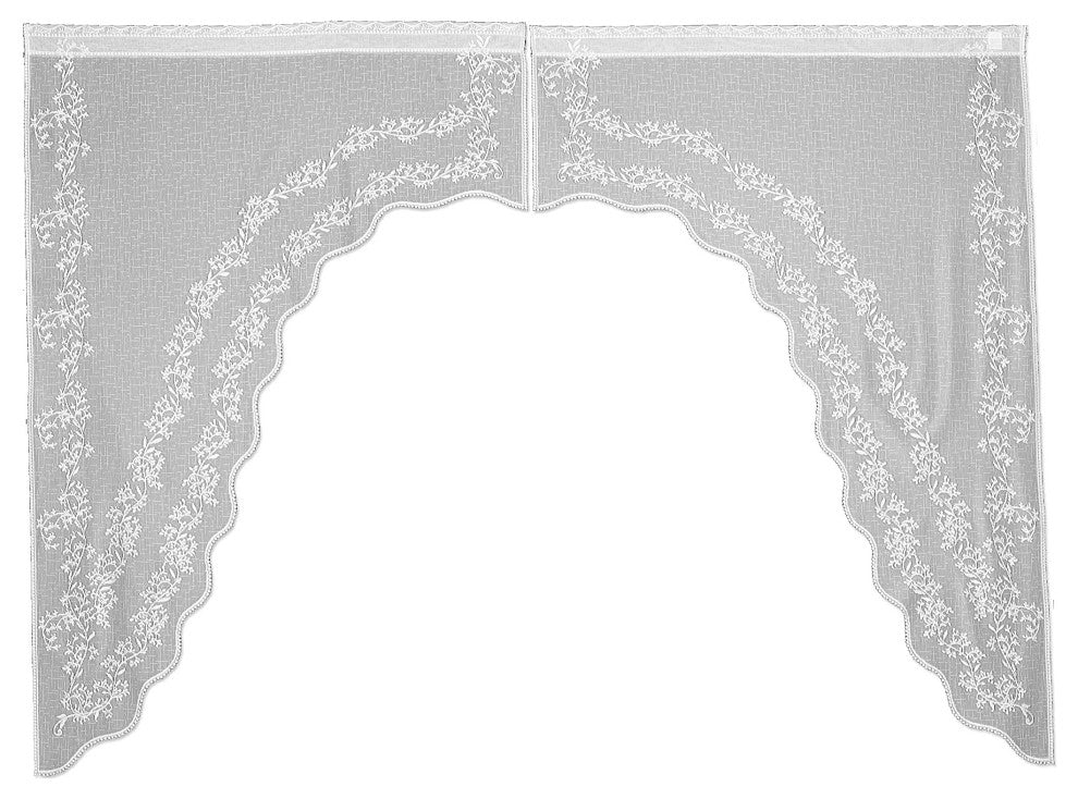 Sheer Divine 80x63 Swag Pair, White
