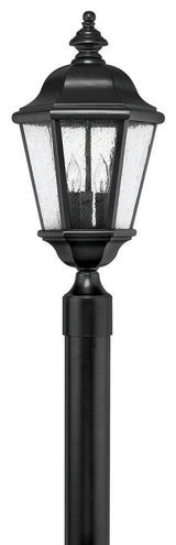 Hinkley Edgewater Large Post Top Or Pier Mount Lantern 12V, Black