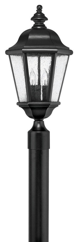 Hinkley Edgewater Large Post Top Or Pier Mount Lantern 12V, Black