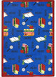 Kid Essentials Rug, Bookworm, 7'8"x10'9", Blue