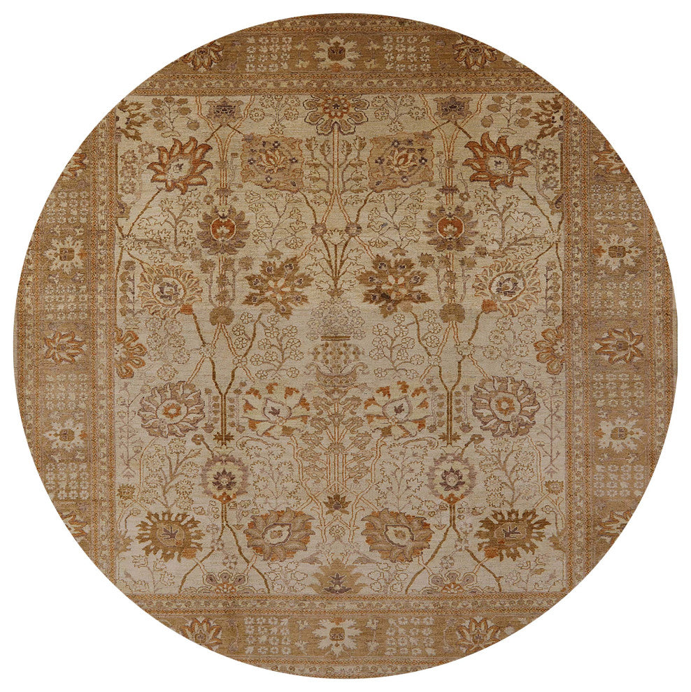Ahgly Company Indoor Round Mid-Century Modern Area Rugs, 4' Round