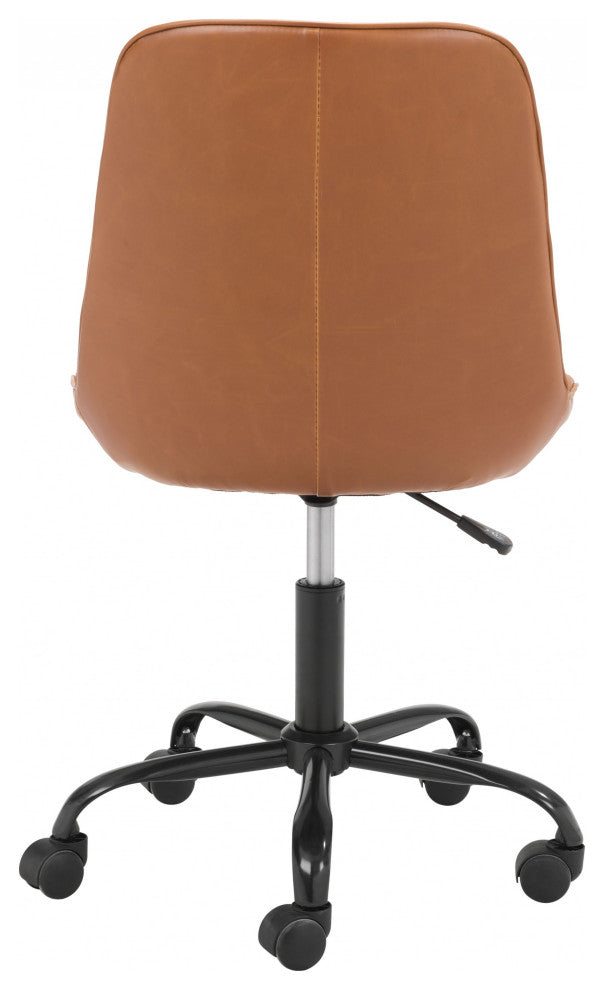 Camel Stylized Faux Leather Office Chair