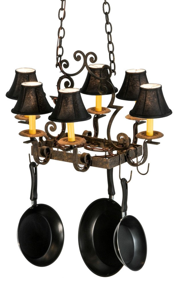 28"L Elara 6 Light Pot Rack