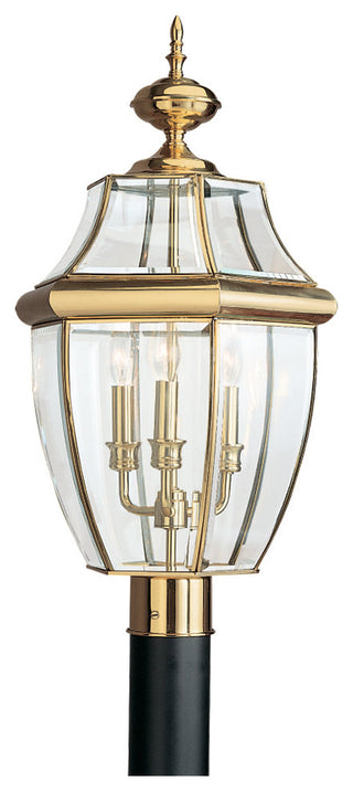 Generation Lighting 8239 Lancaster 3 Light 24" Tall Outdoor - Polished Brass