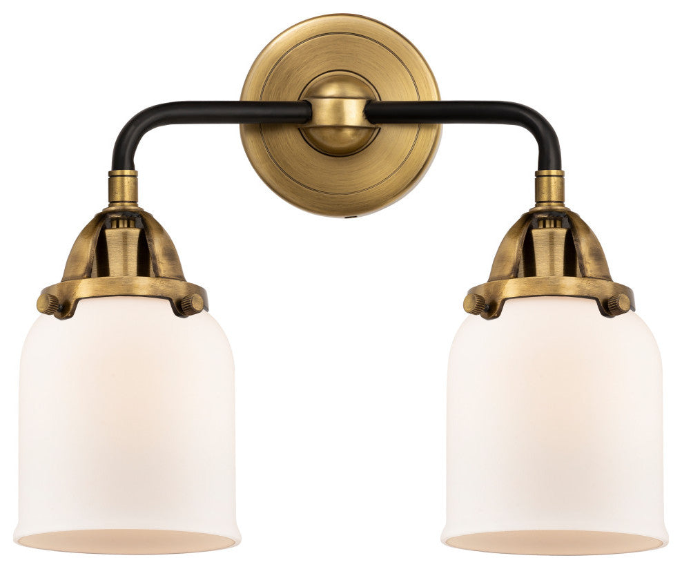 Small Bell Bath Vanity Light, Black Antique Brass, Matte White, Matte White