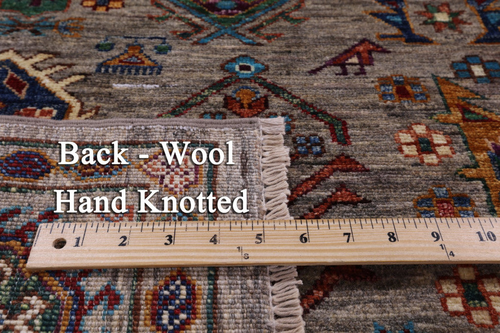 Handmade Fine Turkmen Ersari Wool Rug 5' 8" X 7' 9" - Q12397
