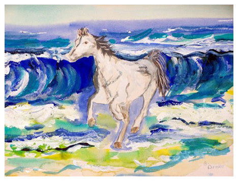 Betsy Drake Horse and Surf 30 X 50 Inch Comfort Floor Mat