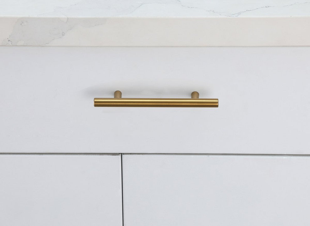 PL400-4-BR-10PK Quinn 4" Center to Center Bar Pull Multipack, Set of 10, Brass