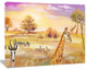 Wildlife of Savannah Illustration, African Canvas Art Print, 20"x12"