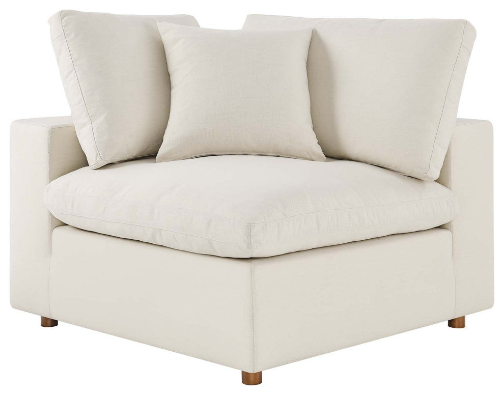 Modular Sectional Deep Sofa Set, Beige, Fabric, Modern, Lounge Cafe Hospitality