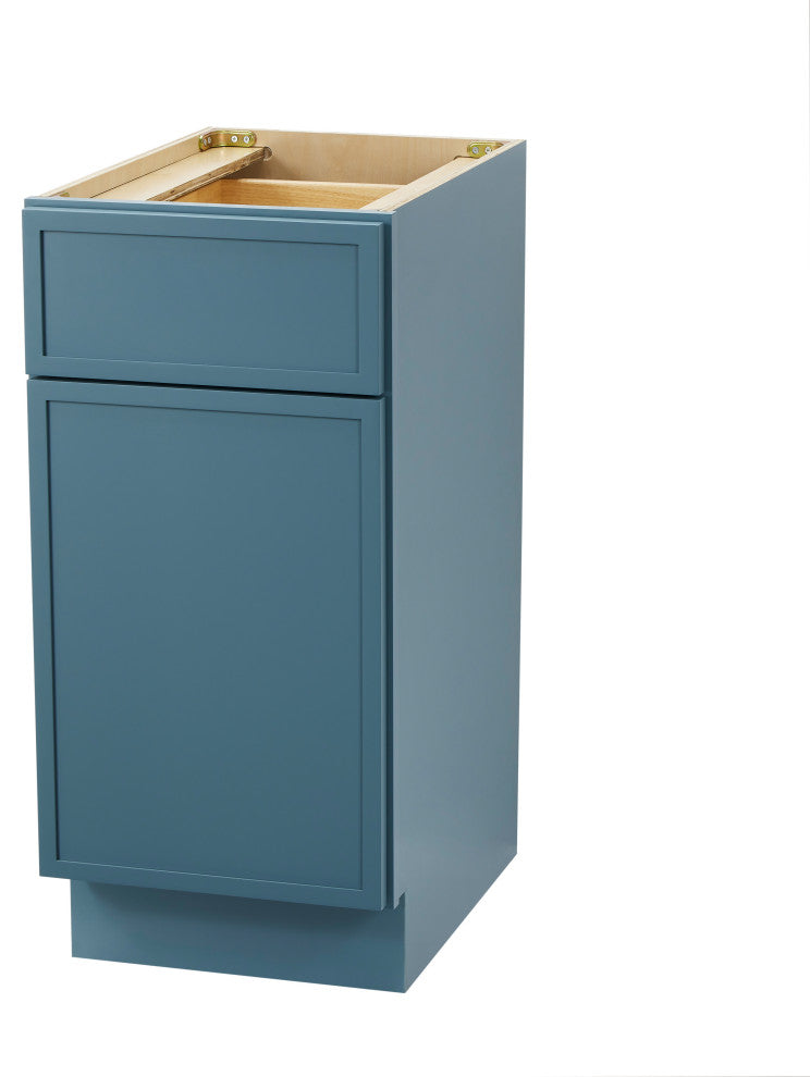 Vanity Art Birch Plywood Single Base Storage Cabinet, Sea Green, 15"