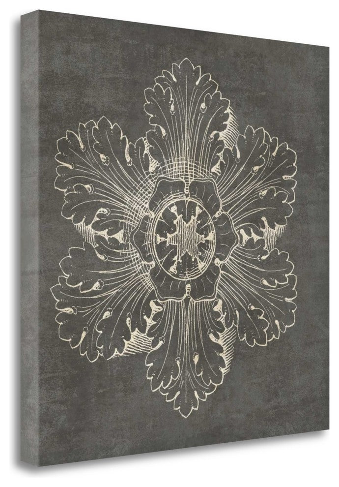 "Rosette V Gray" By Wild Apple Portfolio, Giclee Print on Gallery Wrap Canvas