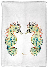 Betsy's Seahorses Kitchen Towel - Two Sets of Two (4 Total)