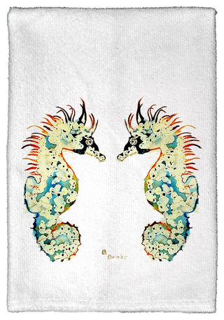 Betsy's Seahorses Kitchen Towel - Two Sets of Two (4 Total)