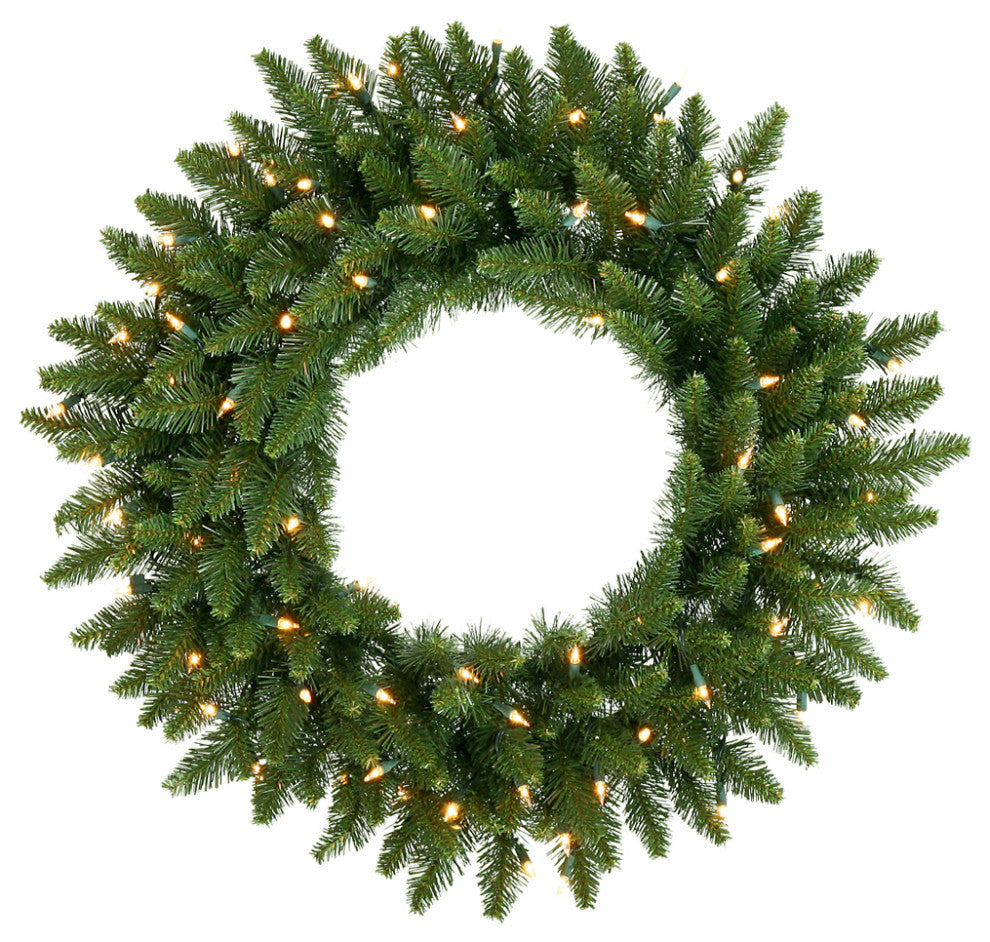 Vickerman Camdon Fir Wreath, 24", Clear Lights