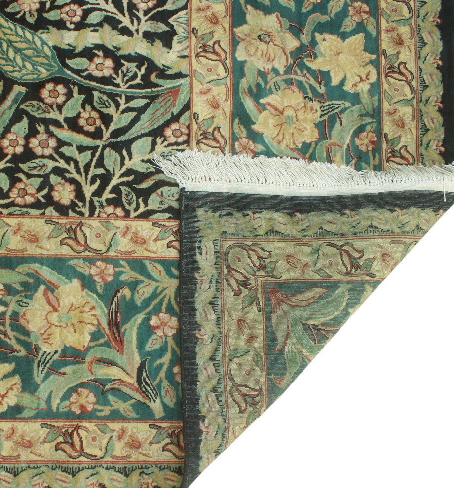 Pak-Persian Charleto Black/Green Rug, 10'1x14'1