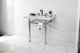 Kingston Brass LMS36MOQ1 36" Carrara Marble Console Sink, Legs