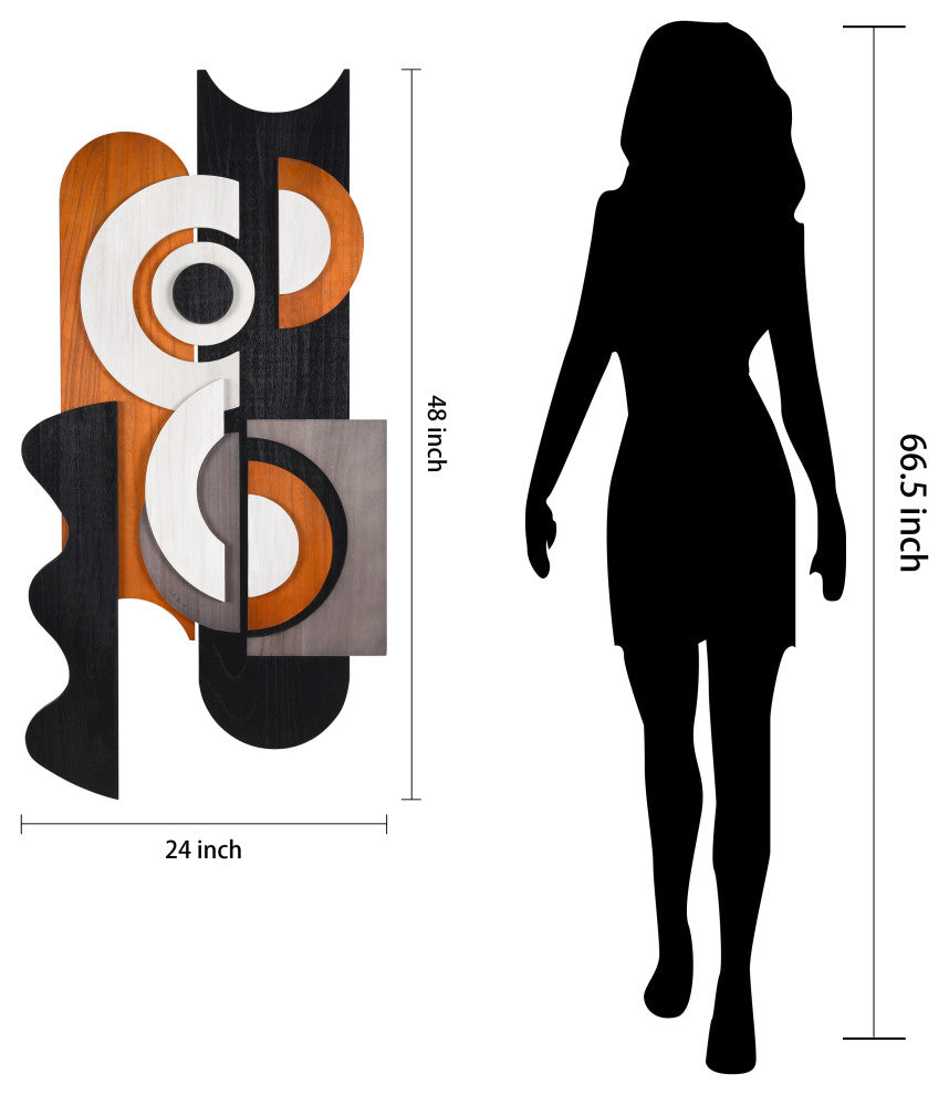 "Honeyed Dusk I" Hand Made Wood Abstracts Wall Art, Ap-103b-4824-03