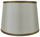 Silk French Drum With Trim, Cream, Gold, 14"