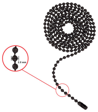 Aspen Creative 21303-2, 3' Beaded Pull Chain w/Connector, Oil Rubbed Bronze 2Pk