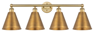 Ballston Cone 4-Light 35" Bath Vanity Light, Brushed Brass