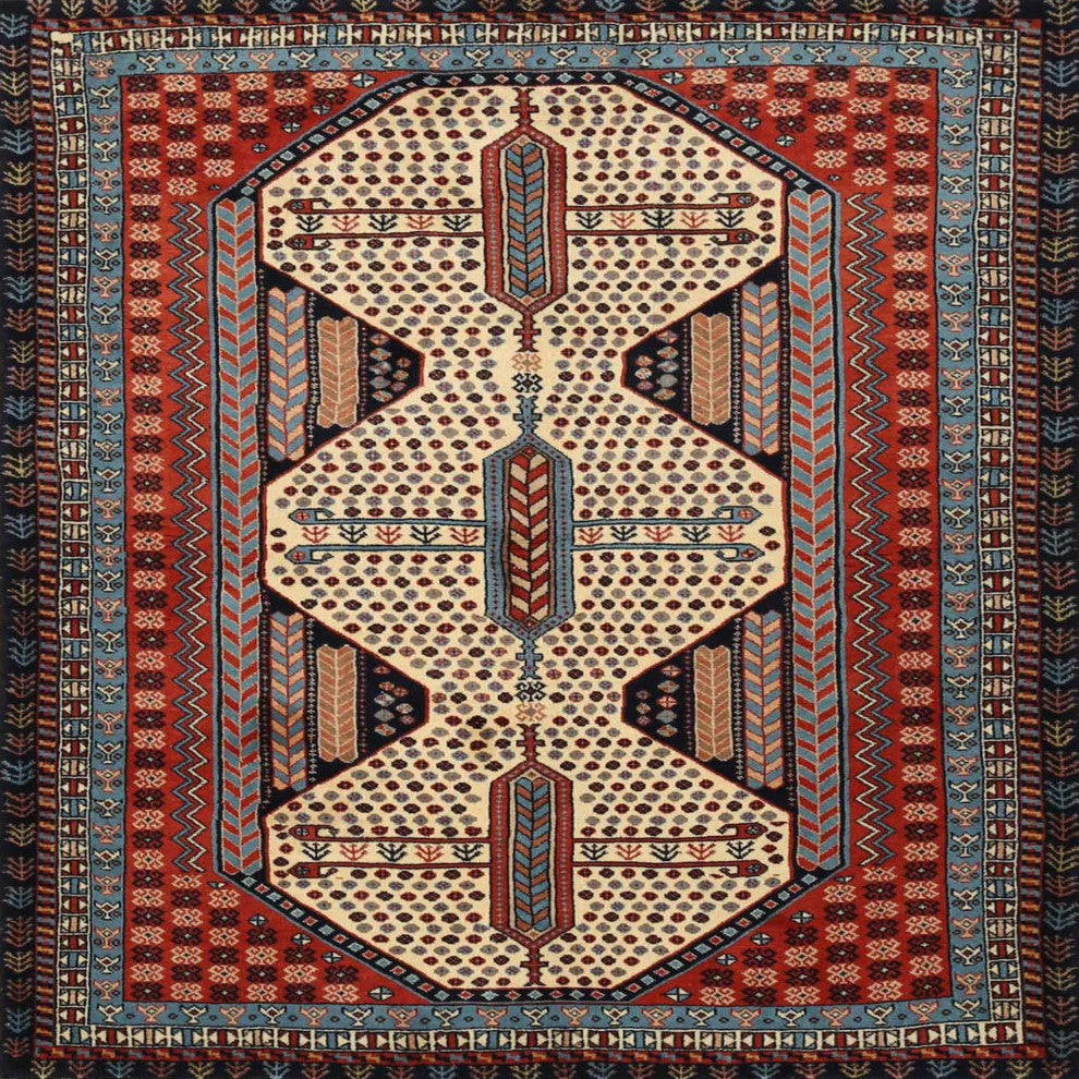Ahgly Company Indoor Square Traditional Area Rugs, 6' Square