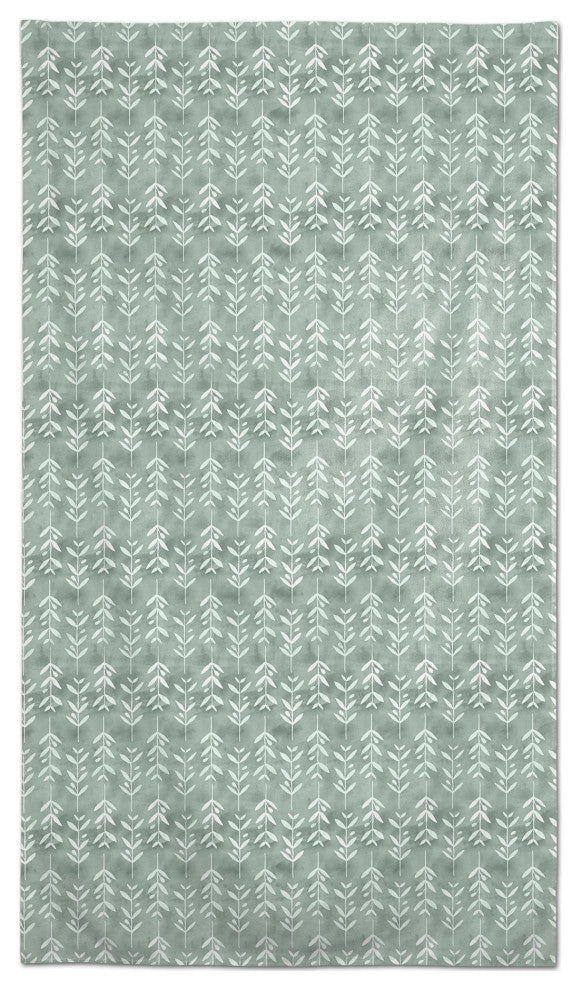 Leafy Vine Pattern Soft Green 2 58x102 Tablecloth